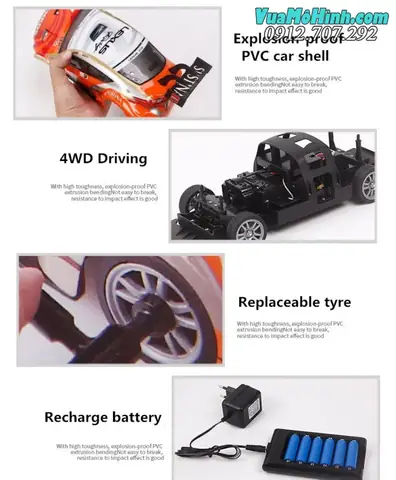 Xe Ô Tô Điều Khiển Từ Xa Drift 8004 Chính Hãng