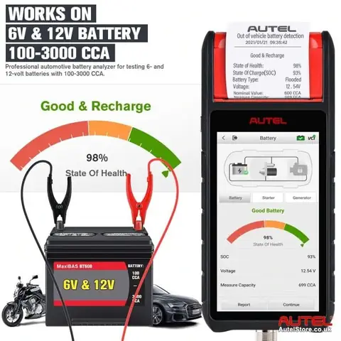 Autel Maxibas Bt608 - Thiết Bị Kiểm Tra Bình Ắc Quy