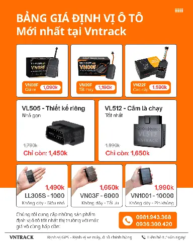 Bảng Báo Giá Định Vị Ô Tô Mới Nhất Tại Vntrack