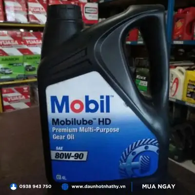 Quy Cách Đóng Gói Nhớt Hốp Số Mobil Milube Hd 80w-90w 4l