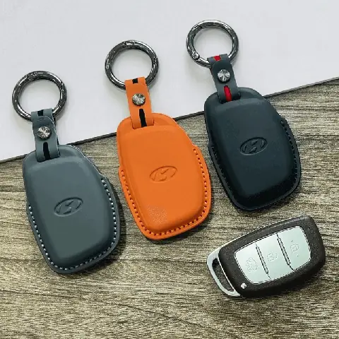 Bao Da Bọc Chìa Khóa Ô Tô Hyundai Da Bò Sang Trọng