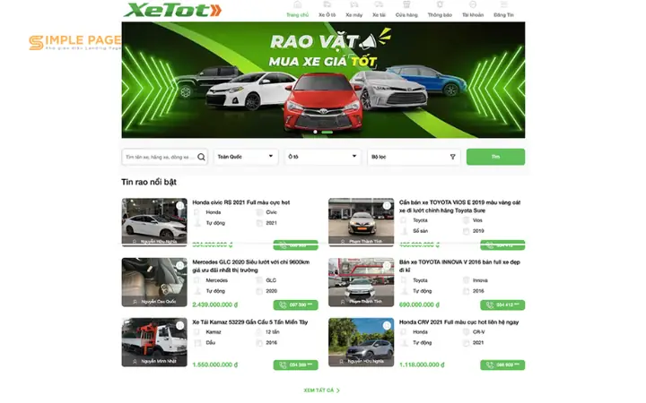 Xetot.com – Địa Chỉ Rao Bán Ô Tô Hàng Đầu