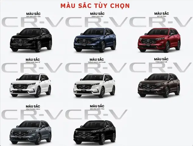 Honda Cr-v Nhập Khẩu Thái Lan Có Mấy Màu?