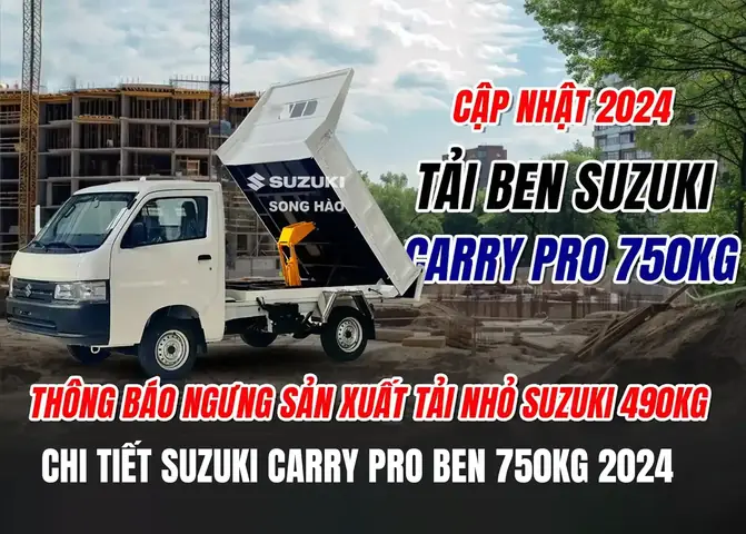 Bảng Giá Ô Tô Suzuki Ở Cần Thơ Dành Cho Xe Suzuki Tải Ben Suzuki 700kg.