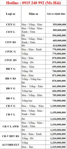 Cập Nhật Bảng Giá Xe Ô Tô Tại Bình Định Mới Nhất