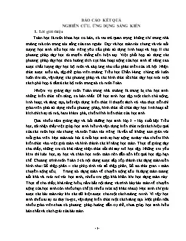 Sáng Kiến Kinh Nghiệm Một Số Biện Pháp Rèn Kĩ Năng Giải Toán Chuyển Động Đều Cho Học Sinh Lớp 5