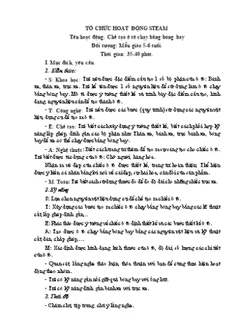 Hướng Dẫn Soạn Giáo Án Khám Phá Xe Ô Tô Lớp Lá Chi Tiết