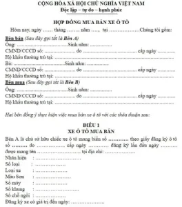 Mẫu Giấy Chuyển Nhượng Xe Ô Tô: Hướng Dẫn Chi Tiết & Tải Mẫu Miễn Phí