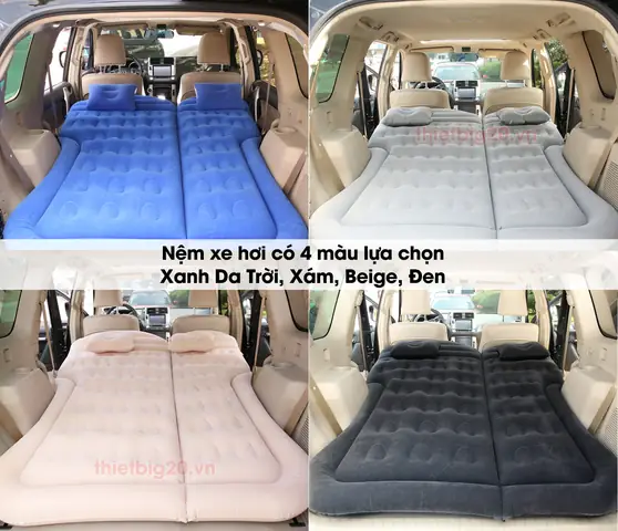 Nệm Xe Hơi, Giường Hơi Xe Ô Tô Vải Nhung
