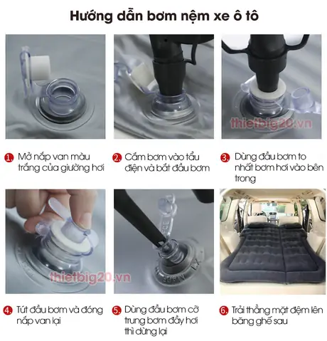 Nệm Xe Hơi, Giường Hơi Xe Ô Tô Vải Nhung