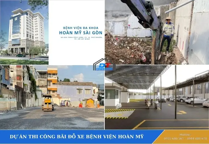Thi Công Bãi Đỗ Xe Bệnh Viện Hoàn Mỹ Hcm
