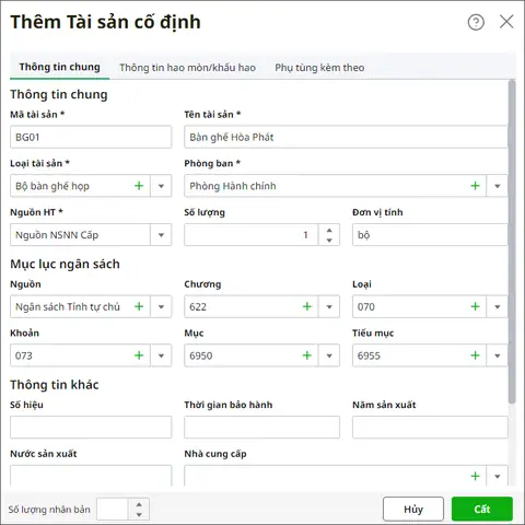 A. Mua Sắm Tscđ Từ Nguồn Nsnn Cấp