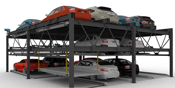 Một Hệ Thống Thang Nâng Hạ Xe Ô Tô Tự Động Gồm Các Thành Phần Chính