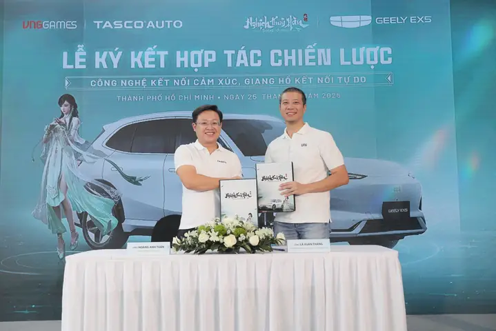 Vnggames Và Tasco Auto Ký Kết Hợp Tác Chiến Lược – Công Bố Ra Mắt Game Nghịch Thủy Hàn Và Geely Trở Thành Nhà Tài Trợ Chính Thức