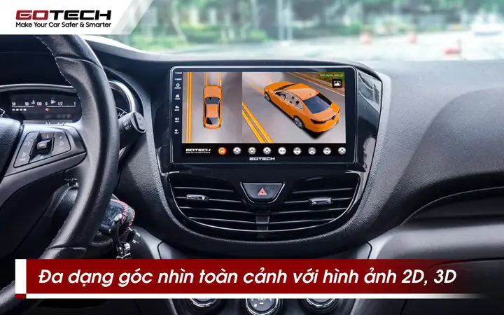 Camera 360 Ô Tô Gotech Gp6 Hỗ Trợ Toàn Cảnh 2d, 3d.