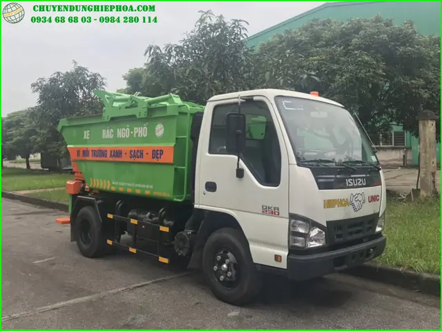 Hình Ảnh Xe Thu Gom Rác 1,5 Tấn Isuzu