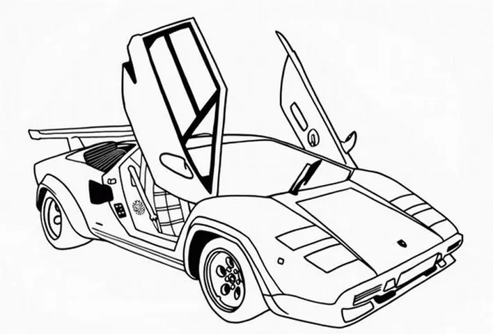 Tranh Tô Màu Lamborghini Cho Bé 5 Tuổi