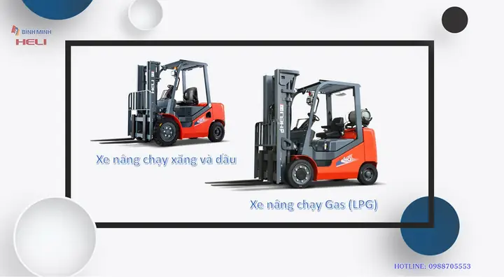 So Với Xe Nâng Máy Xăng