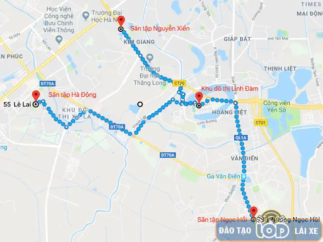 Dia Chi San Tap Lai Xe Linh Dam