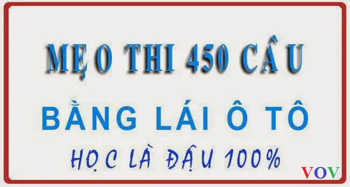 Mẹo Học Lý Thuyết Lái Xe Ô Tô 450 Câu Nhanh Và Hiệu Quả