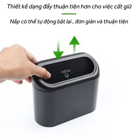 Thùng Đựng Rác Ô Tô Xe Hơi Nhỏ Gọn Đa Năng Gắn Cửa Xe, Sau Ghế Tiện Dụng