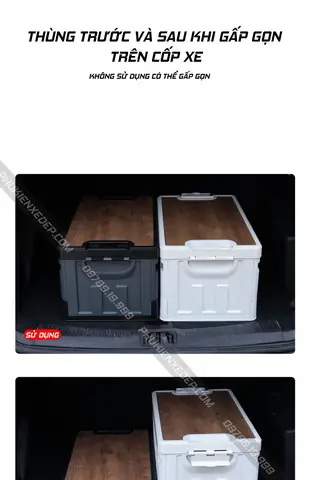 Chức Năng Của Thùng Đựng Đồ Cốp Xe Ô Tô Gấp Gọn Nắp Gỗ 37l