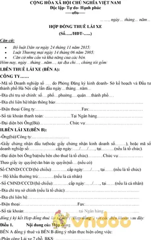 Hợp Đồng Học Lái Xe Ô Tô: Các Điều Khoản Cần Có Là Gì?