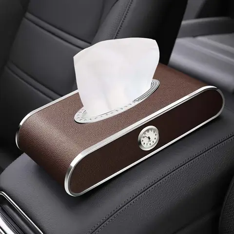 Tiện Ích Của Sản Phẩm Hộp Đựng Khăn Giấy Ô Tô Có Đồng Hồ Kèm Bảng Số Điện Thoại Cao Cấp (mẫu 6)