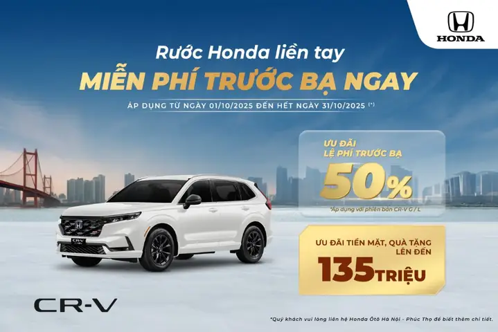 Ưu Đãi Honda Cr-v Tháng 10/2025