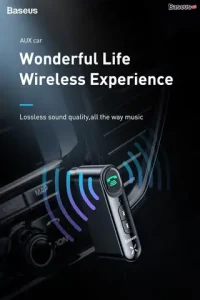 Hình Ảnh Chi Tiết Bộ Bluetooth Receiver Dùng Cho Xe Hơi Baseus Qiyin Aux ( Car Aux 3.5mm Bluetooth Receiver/ Adapter)