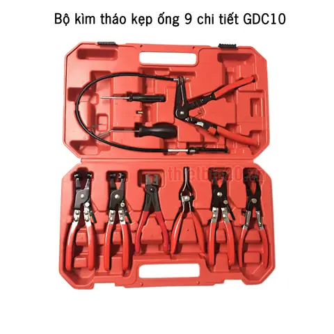 Bộ Kìm Tháo Kẹp Ống 9 Chi Tiết Gdc10