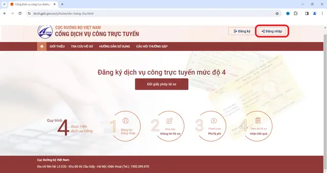 Bước 1: Người Dân Truy Cập Vào Địa Chỉhttps://dvc4.gplx.gov.vn/p/home/dvc-trang-chu.htmlbằng Trình Duyệt Trên Điện Thoại Hoặc Máy Tính Rồi Chọn Phần Đăng Nhập. Bước 1: Người Dân Truy Cập Vào Địa Chỉhttps://dvc4.gplx.gov.vn/p/home/dvc-trang-chu.htmlbằng Trình Duyệt Trên Điện Thoại Hoặc Máy Tính Rồi Chọn Phần Đăng Nhập.