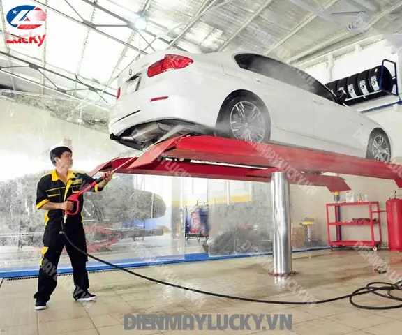 Kích Thước Cầu Nâng 1 Trụ Rửa Xe Ô Tô