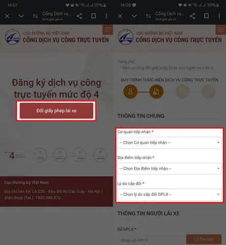 1. Cách Đăng Ký Đổi Giấy Phép Lái Xe Online Trên Điện Thoại