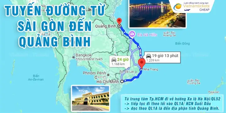 Gợi Ý 4 Tuyến Đường Từ Sài Gòn Đi Quảng Bình