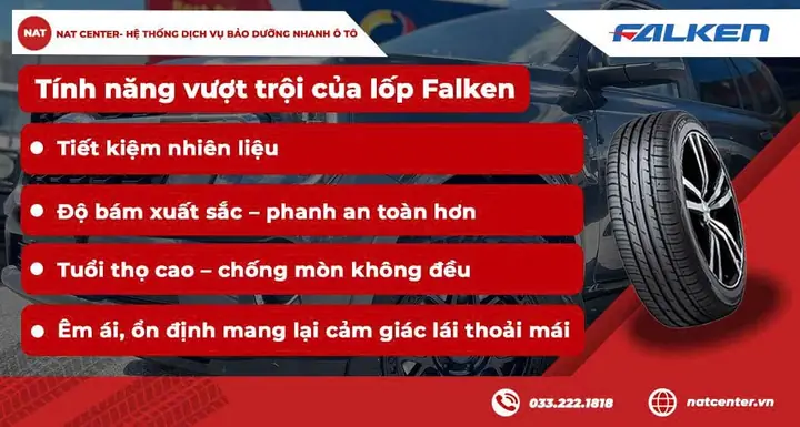 Công Nghệ Nổi Bật Trên Lốp Xe Ô Tô Falken