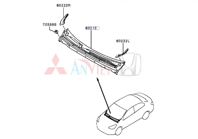 Cấu Tạo Chi Tiết Của Máng Nước Xe Ô Tô