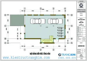 Mặt Bằng Hầm Đỗ Xe Ô Tô: Hướng Dẫn Thiết Kế, Tiêu Chuẩn An Toàn Và Quy Hoạch Hợp Lý