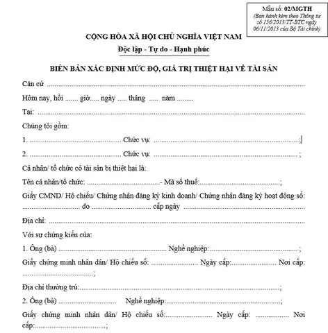 Các Trường Hợp Cần Lập Biên Bản Hỏng Xe