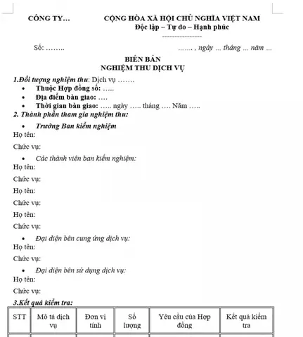 Tầm Quan Trọng Của Biên Bản Nghiệm Thu Trong Giao Dịch Thuê Xe