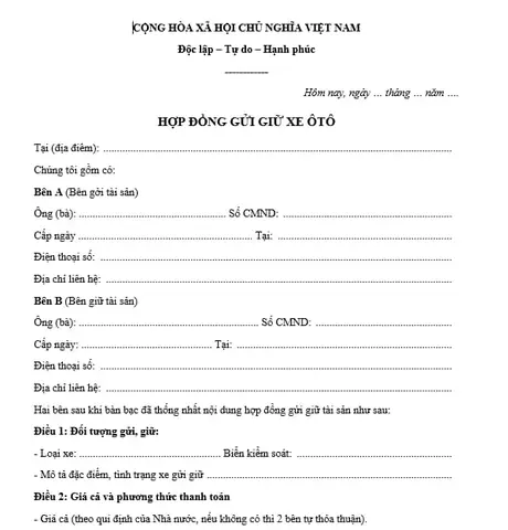 Mẫu Công Văn Ký Gửi Xe Ô Tô: Hướng Dẫn Chi Tiết Và File Tham Khảo Mẫu Công Văn Ký Gửi Xe Ô Tô: Hướng Dẫn Chi Tiết Và File Tham Khảo