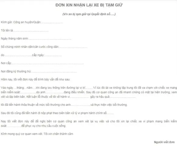 Mẫu Đơn Xin Hỗ Trợ Xe Ô Tô: Cần Biết Những Gì Để Được Hỗ Trợ?