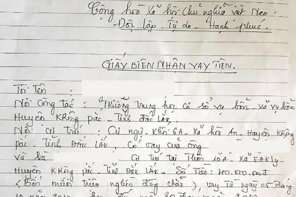 Giá Trị Pháp Lý Của Mẫu Giấy Cầm Xe Ô Tô Viết Tay