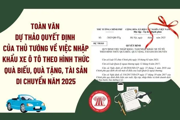 Mẫu Quyết Định Cho Tặng Xe Ô Tô Chuẩn Xác Và Hợp Pháp
