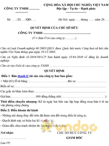 Mẫu Quyết Định Cho Tặng Xe Ô Tô: Hướng Dẫn Lập Và Thủ Tục Pháp Lý Đầy Đủ