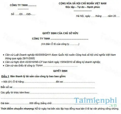 Quyết Định Thu Hồi Xe Ô Tô: Mẫu, Quy Trình & Quyền Lợi