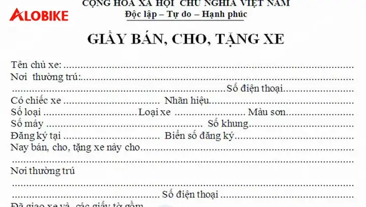 Mẫu Văn Bản Cho Tặng Xe Ô Tô: Hướng Dẫn Chi Tiết Từ A-z