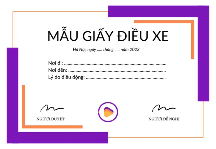 Mẫu Văn Bản Quyết Định Điều Động Xe Ô Tô Chuẩn, Mới Nhất