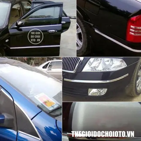 Cuộn Nẹp Dán Viền Xe Ô Tô, Dán Viền Inox Ô Tô