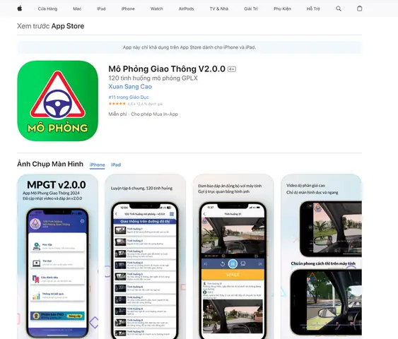 Hướng Dẫn Tải Phần Mềm Thi Mô Phỏng Lái Xe Bằng B Trên Điện Thoại Ios